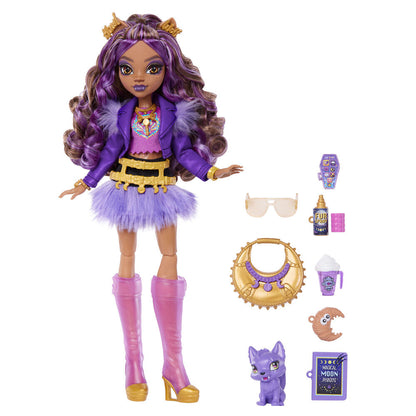 Muñeca Clawdeen Wolf Monster High con Crescent y accesorios