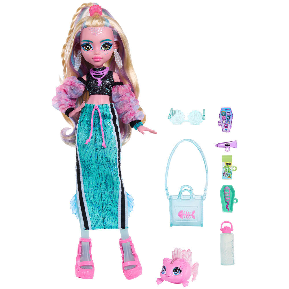 Muñeca Lagoona Blue de Monster High con Neptuna y accesorios marinos