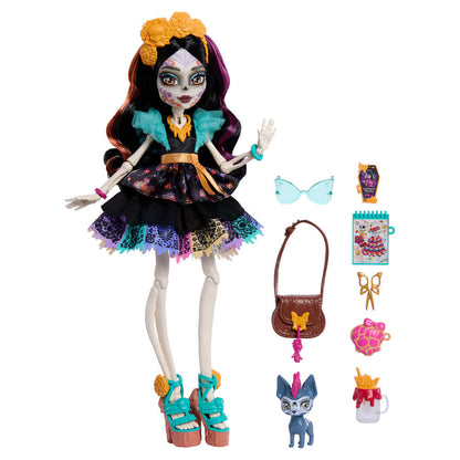 Muñeca Skelita Calaveras de Monster High con Candelita y accesorios
