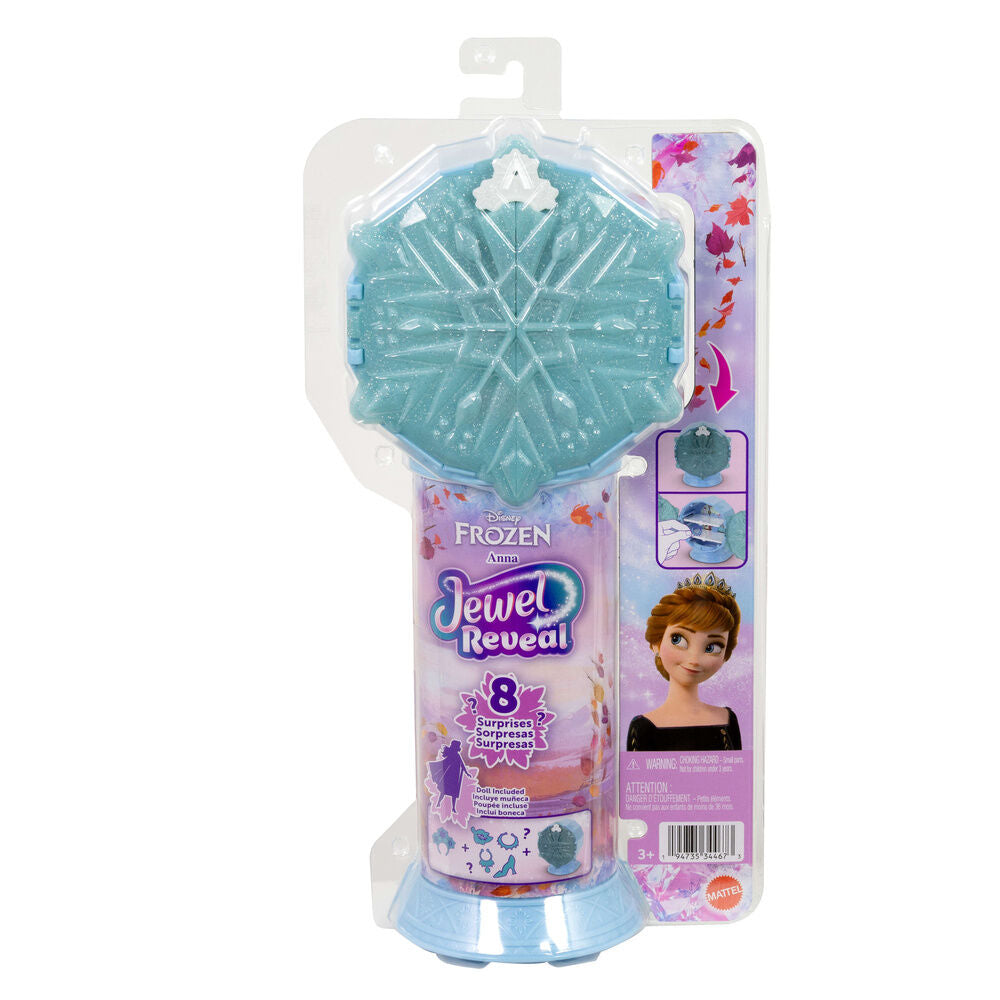 Muñeca Anna de Frozen con vestido turquesa, capa morada y accesorios - 2