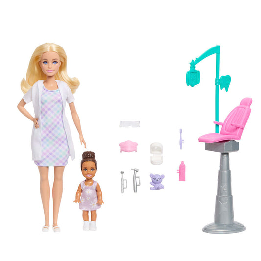 Muñeca Barbie dentista con paciente y silla dental - 2