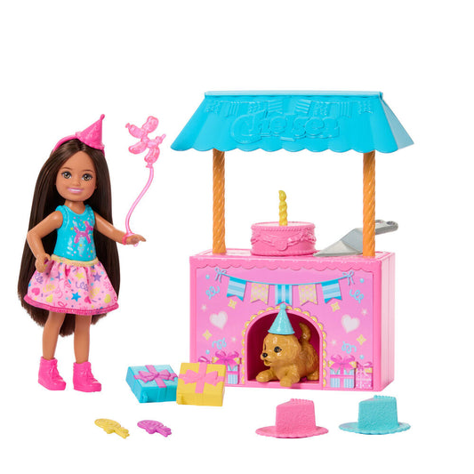 Muñeca Barbie Chelsea con perrito y conjunto de fiesta de cumpleaños - 2