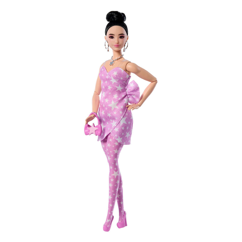 Muñeca Barbie Deluxe Style con vestido denim de estrellas y bolso - 2