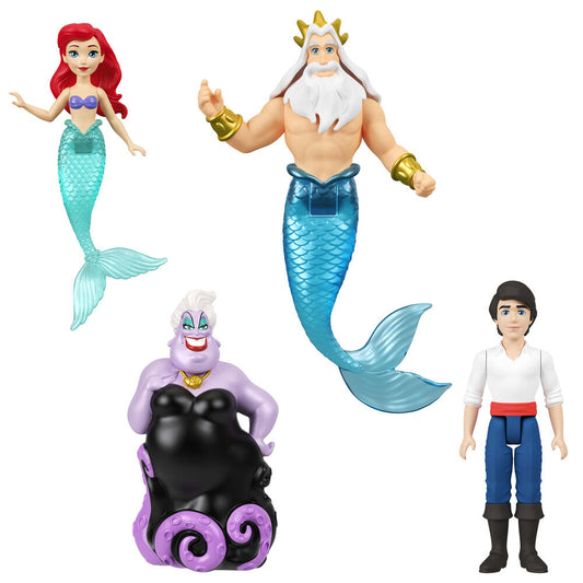 Blíster con cuatro figuras Disney de La Sirenita: Ariel, Tritón, Úrsula y Eric