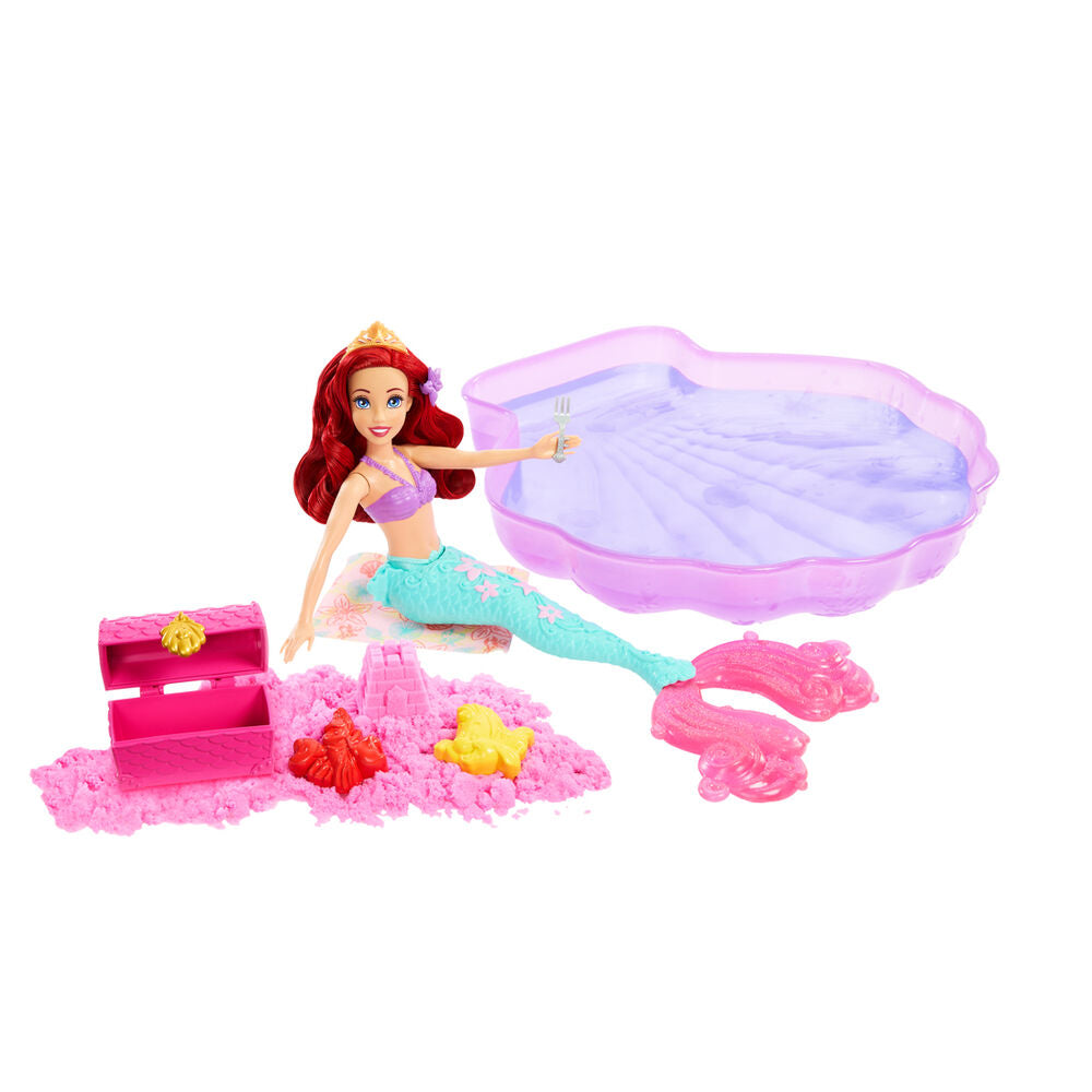 Muñeca Ariel con piscina de concha, arena moldeable y accesorios de La Sirenita Disney - 2