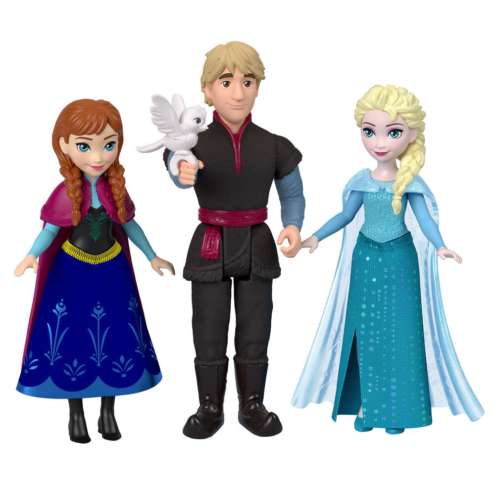 Set de figuras articuladas de Anna, Elsa, Olaf y Kristoff de Frozen - 3