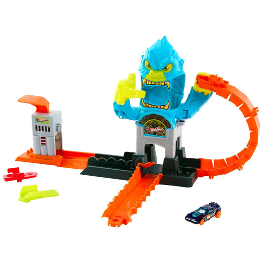 Conjunto Hot Wheels City Ataque del Gorila con coche y pista - 2