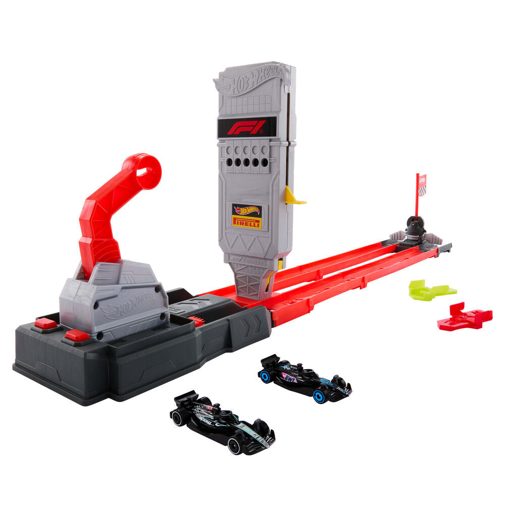 Set Hot Wheels Racing F1 con pista de salida y dos coches 1:64 - 2