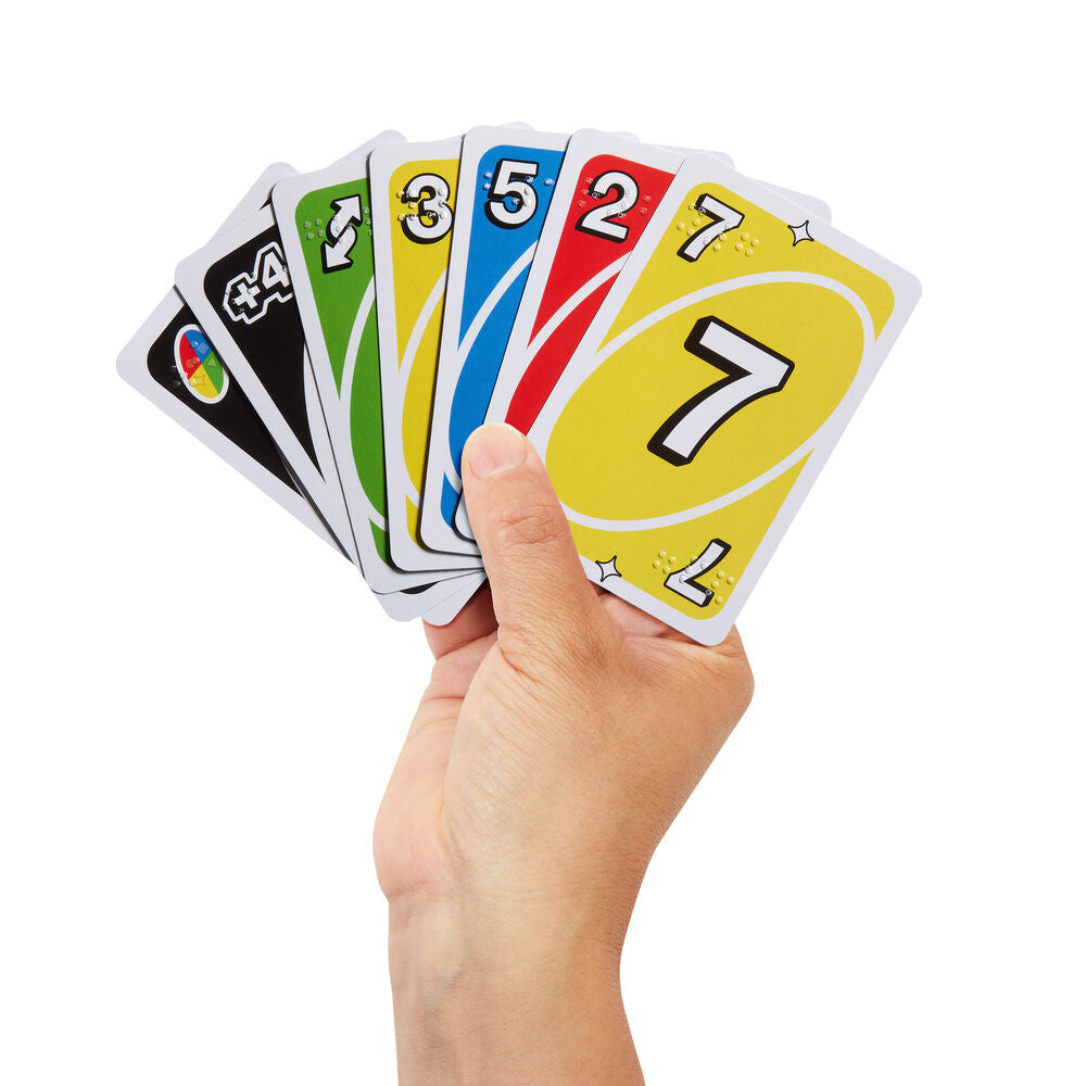 Caja del juego de cartas UNO Braille de MATTEL - 3