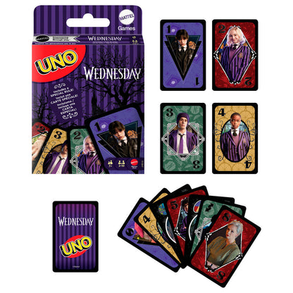 Juego de cartas UNO Miércoles Wednesday de Mattel - 3