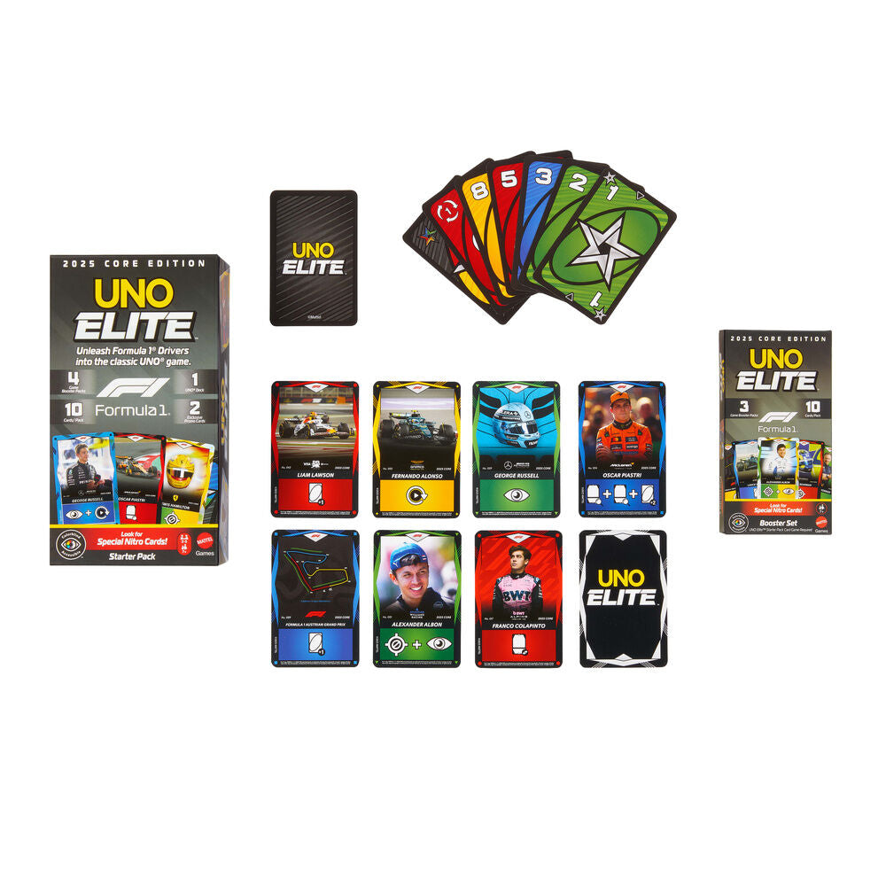 Booster pack UNO Elite Fórmula 1 con 3 packs de cartas - 3