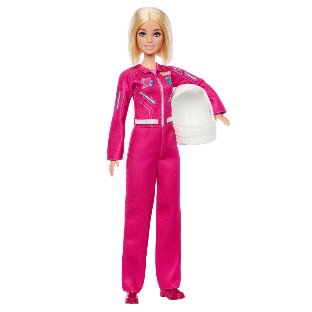 Muñeca Barbie astronauta con traje rosa y casco blanco - 3