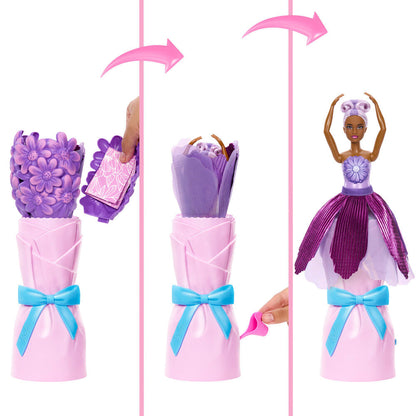 Muñeca Barbie Petal Pop Margarita Lila con conejito - 3