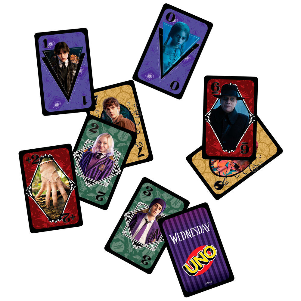 Juego de cartas UNO Miércoles Wednesday de Mattel - 4