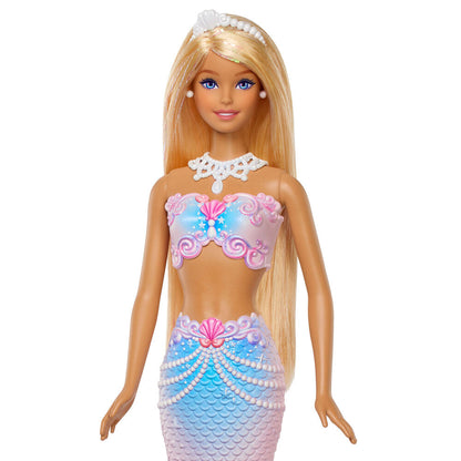 Muñeca Barbie sirena rosa con cola para hacer pompas de jabón - 4