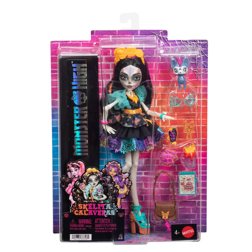 Muñeca Skelita Calaveras de Monster High con Candelita y accesorios - 4