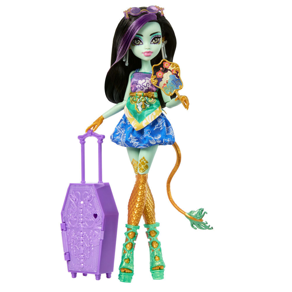 Muñeca Jinafire Long Monster High con maletín morado - 4