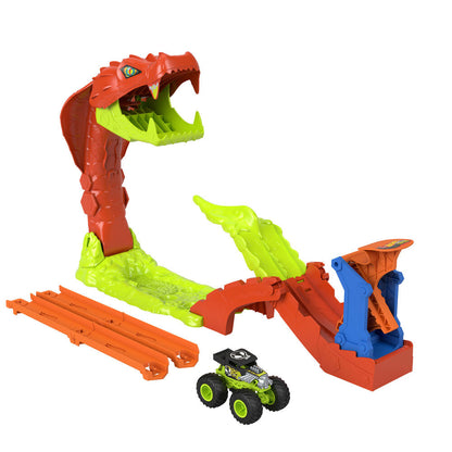 Juego Hot Wheels Monster Trucks Mordedura de Serpiente con Bone Shaker - 4