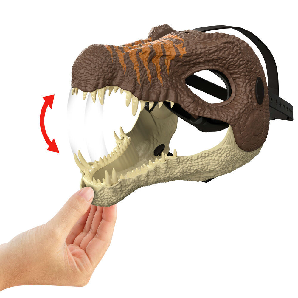 Máscara de dinosaurio Jurassic World con textura escamada y dientes decorativos - 5
