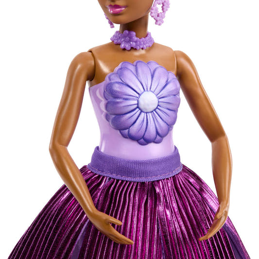 Muñeca Barbie Petal Pop Margarita Lila con conejito - 5