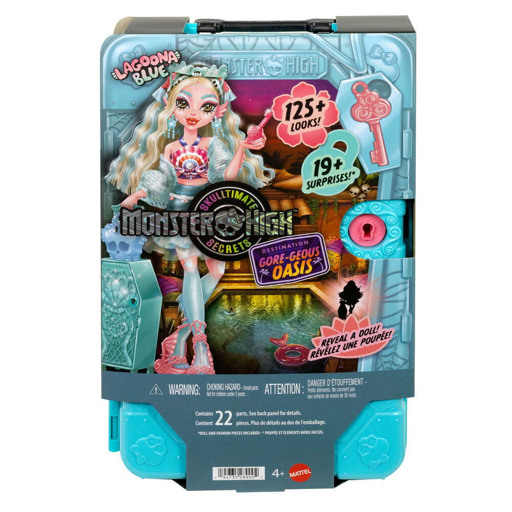Muñeca Lagoona Blue Monster High con estuche de viaje turquesa - 5