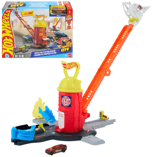 Estación de Bomberos Hot Wheels City con camión y rampas - 5