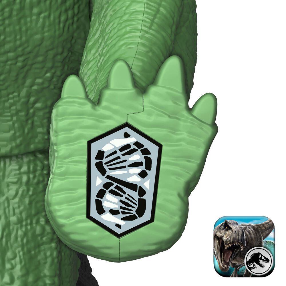 Figura verde de Stegosaurus Jurassic World con placas dorsales y cola con púas - 5