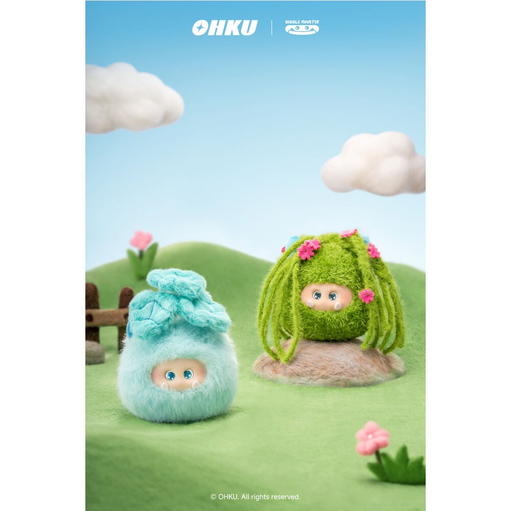 Muñecos sorpresa OHKU Sprout Story Giggle Monster de colores pastel - 8