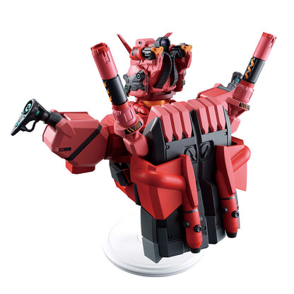 Figura Red Gundam GQuuuuuuX roja y negra sobre base blanca - 3