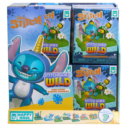 Cápsula sorpresa con figura escenario Disney Stitch Goes Wild