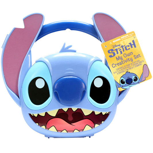 Set de manualidades Stitch Disney en estuche azul con asa