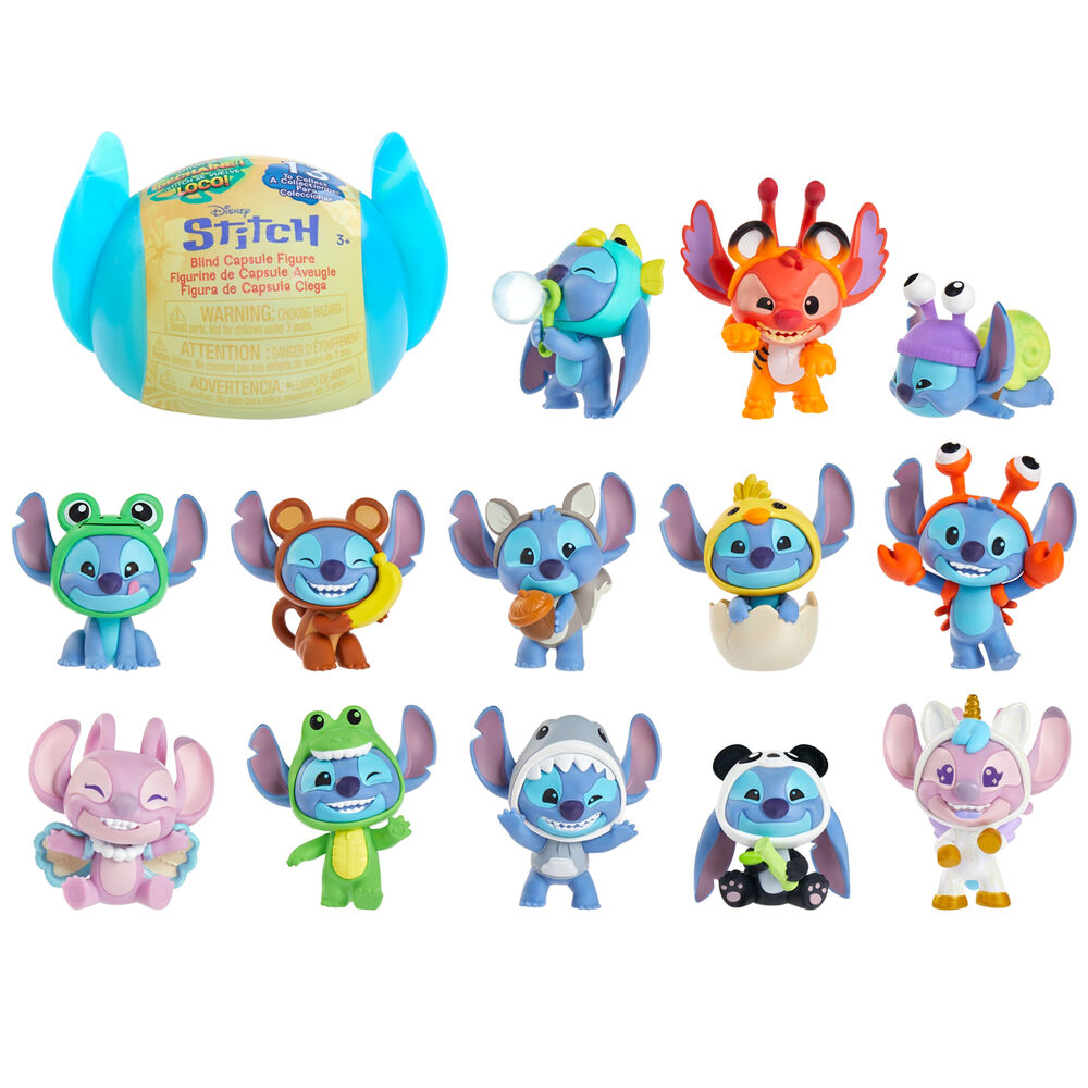 Cápsula sorpresa con figura Stitch Disney Goes Wild