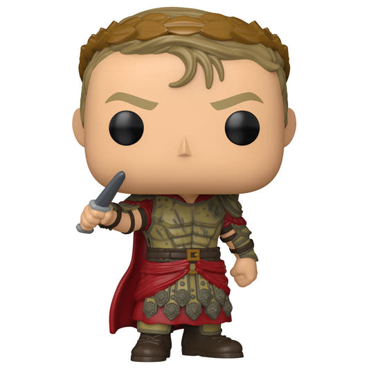 Figura Funko POP! Fallout Caesar con armadura, capa roja y espada
