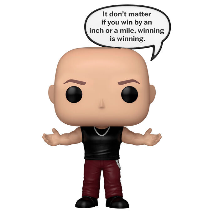Figura Funko POP! de Dom Toretto con bocadillo de diálogo