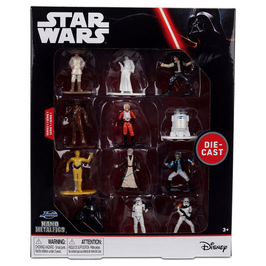 Blíster con 12 figuras Metalfigs de Star Wars de 4 cm