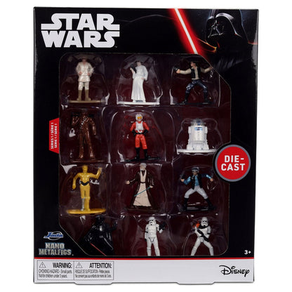 Blíster con 12 figuras Metalfigs de Star Wars de 4 cm