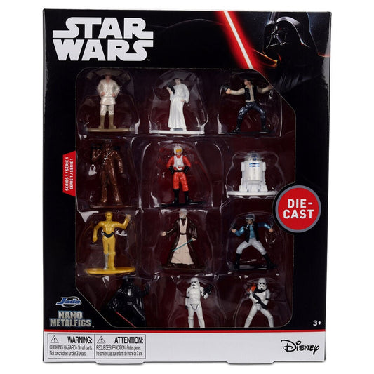 Blíster con 12 figuras Metalfigs de Star Wars de 4 cm