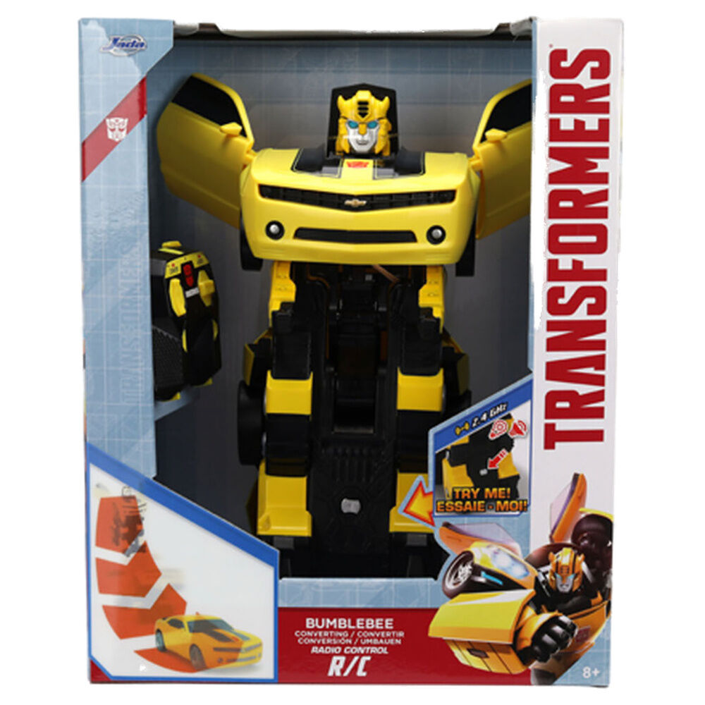 Vehículo teledirigido Bumblebee Transformers transformable amarillo y negro