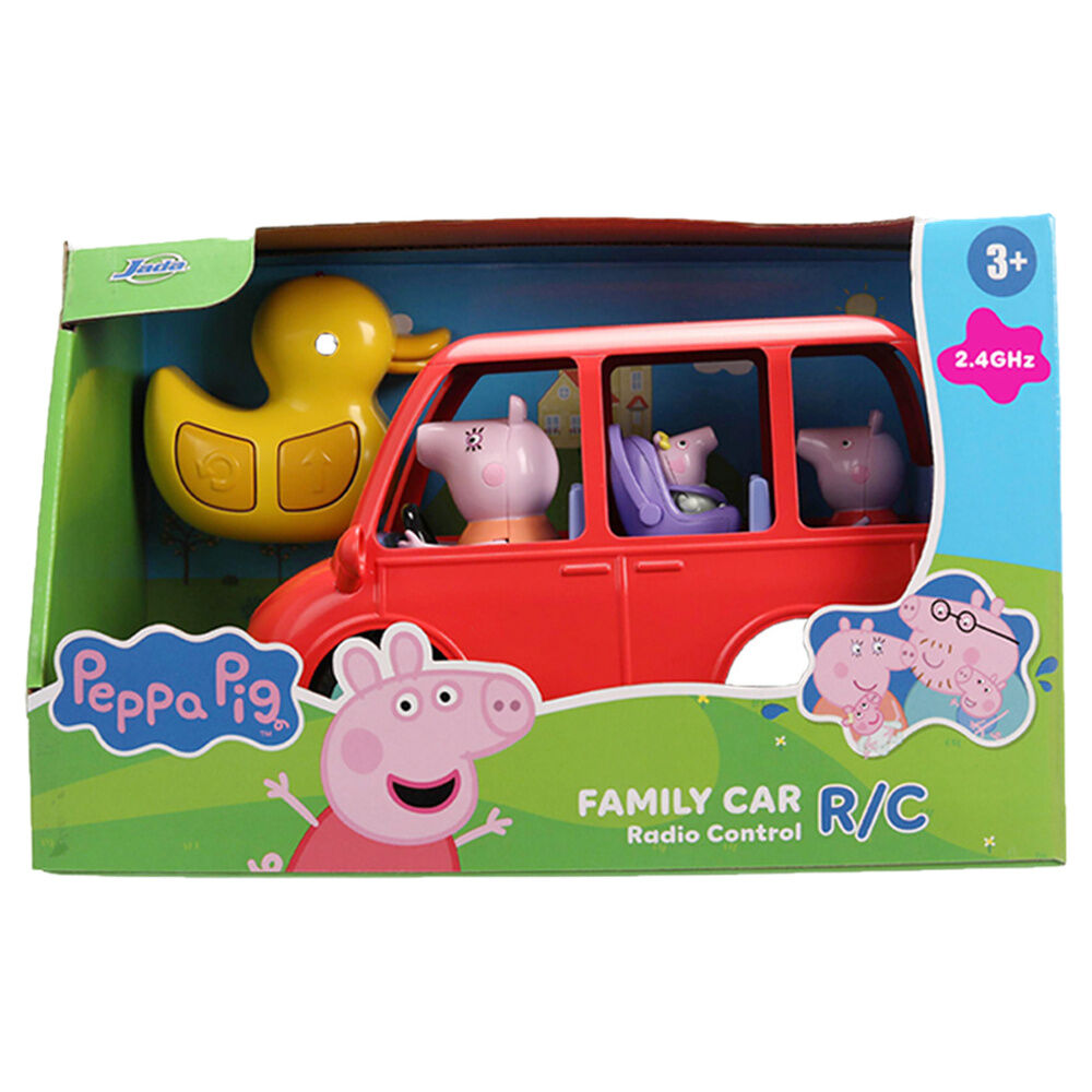 Vehículo rojo radio control de Peppa Pig con figuras y mando amarillo - 2