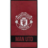 Toalla roja y negra del Manchester United con escudo central