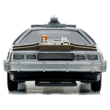 Réplica plateada del DeLorean Time Machine de Regreso al Futuro III a escala 1:32 - 6
