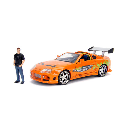 Réplica naranja del Toyota Supra de Fast & Furious con figura de Brian - 5