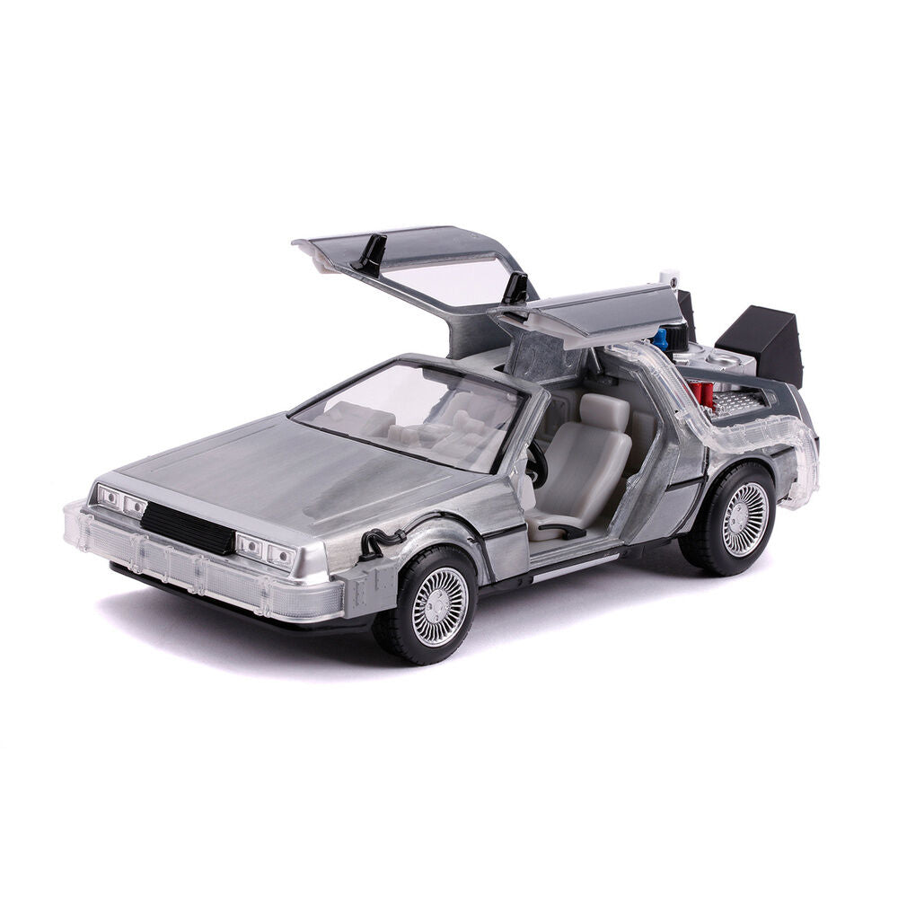Réplica DeLorean de Regreso al Futuro II Jada Toys a escala 1:24 - 3