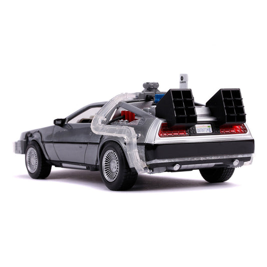 Réplica DeLorean de Regreso al Futuro II Jada Toys a escala 1:24 - 4