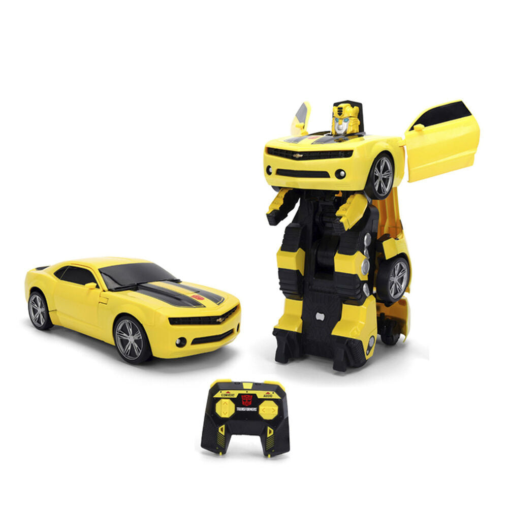 Vehículo teledirigido Bumblebee Transformers transformable amarillo y negro - 2