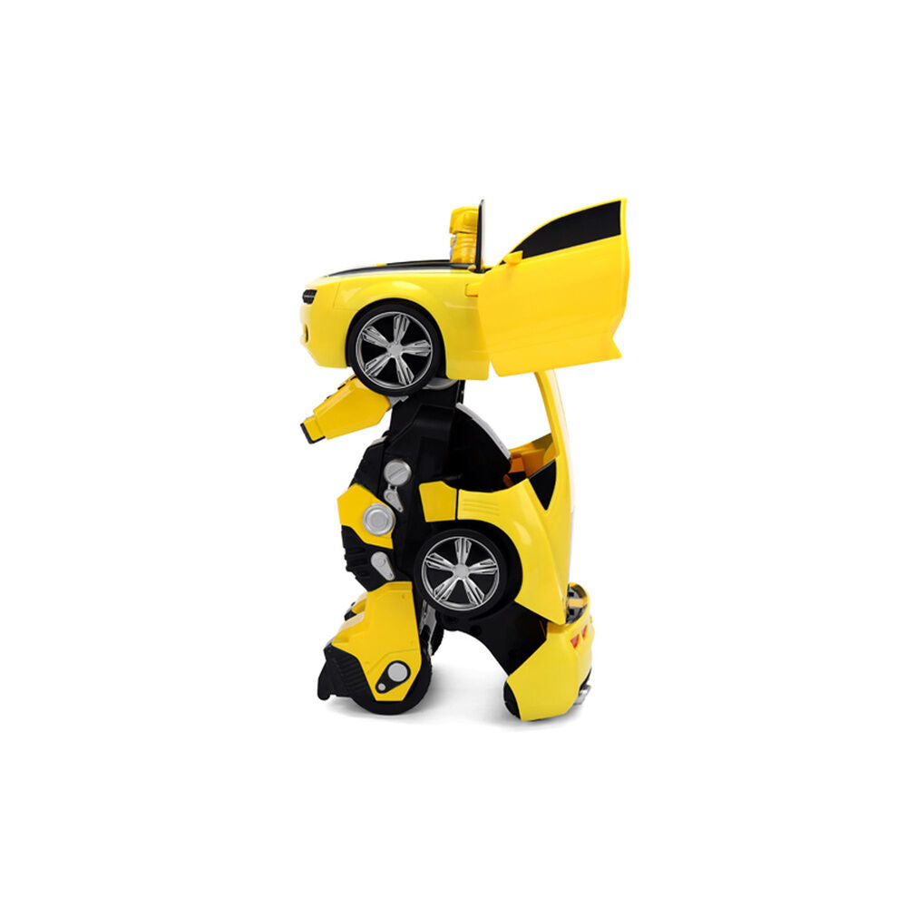 Vehículo teledirigido Bumblebee Transformers transformable amarillo y negro - 5