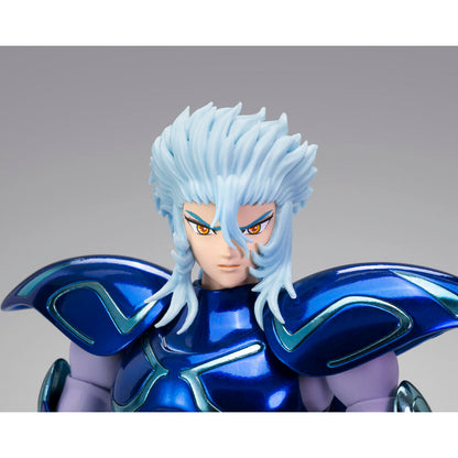 Figura articulada de Fenrir de Saint Seiya con armadura azul y lobo - 3