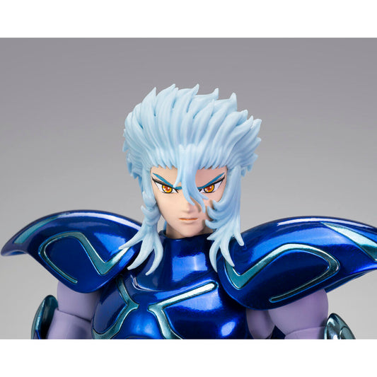 Figura articulada de Fenrir de Saint Seiya con armadura azul y lobo - 3