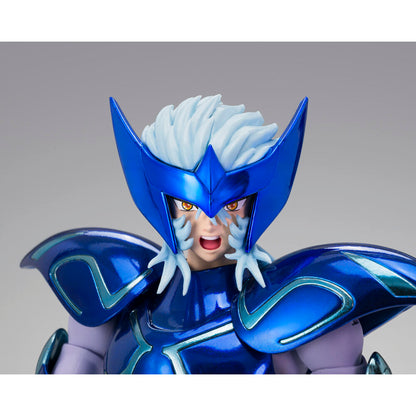 Figura articulada de Fenrir de Saint Seiya con armadura azul y lobo - 7