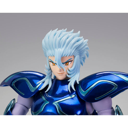 Figura articulada de Fenrir de Saint Seiya con armadura azul y lobo - 8
